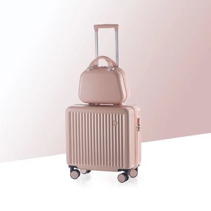 18 Inch Trolley Case Travel Suitcase Boarding Case Mini Password Box Suitcase Portable Universal Wheel Rolling Luggage Bag