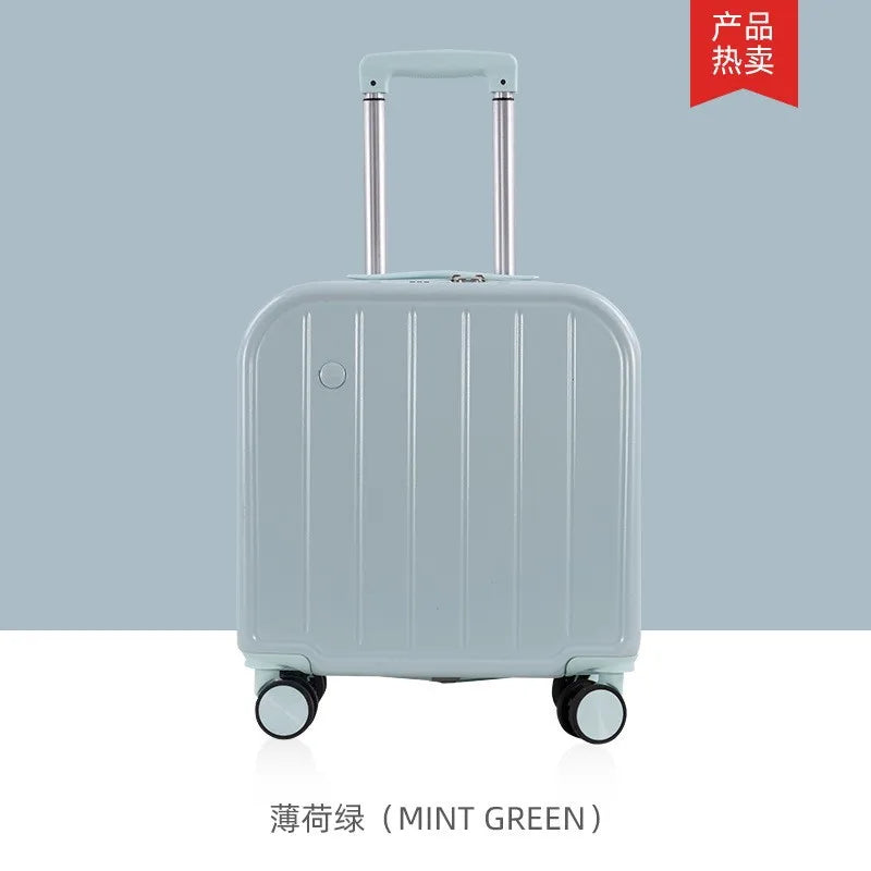 18 inch cabin suitcase, cute small lightweight suitcase fo girls and children, 20 inch trolley suitcase, mother and son suitcase