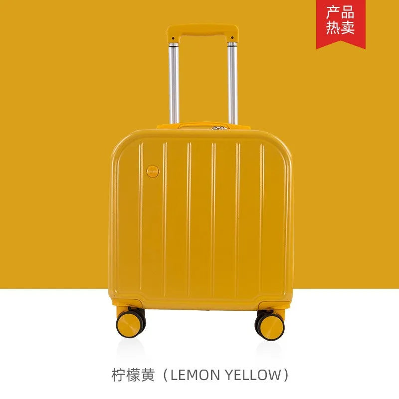 18 inch cabin suitcase, cute small lightweight suitcase fo girls and children, 20 inch trolley suitcase, mother and son suitcase