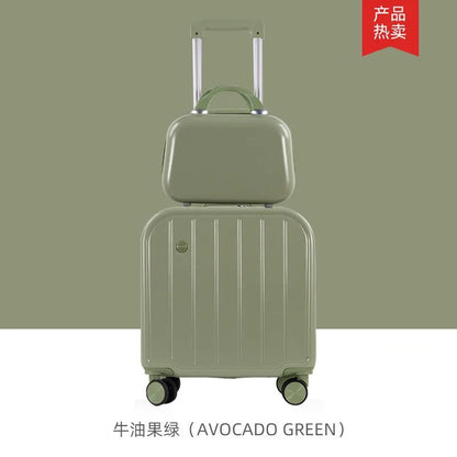 18 inch cabin suitcase, cute small lightweight suitcase fo girls and children, 20 inch trolley suitcase, mother and son suitcase
