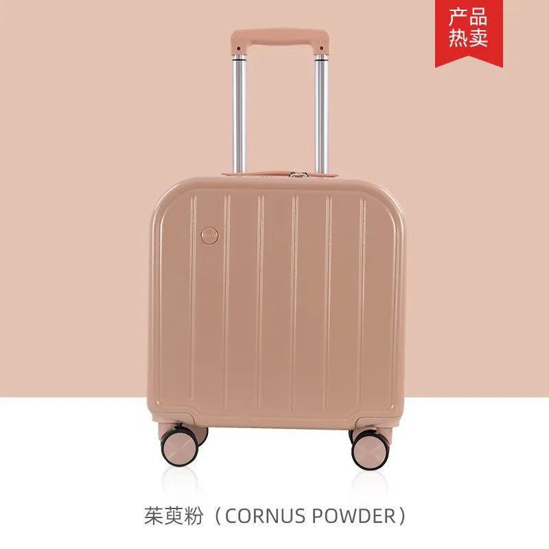 18 inch cabin suitcase, cute small lightweight suitcase fo girls and children, 20 inch trolley suitcase, mother and son suitcase