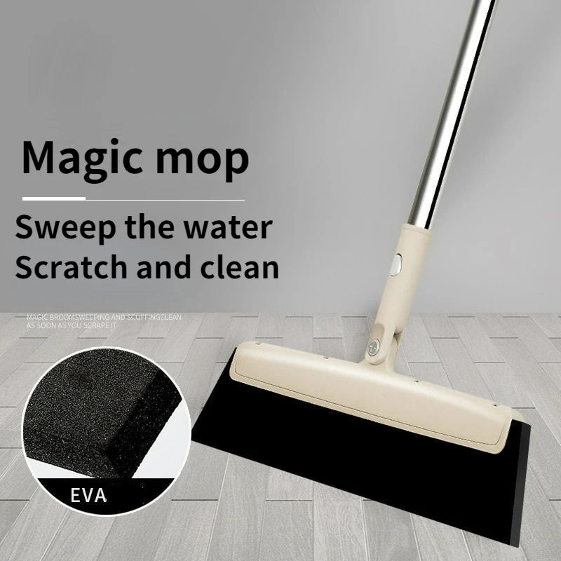 180° Magic Broom Floor Brush Scrub Brush with Adjustable Long Handle Scrubber With Stiff Bristles for Tile Cleaning