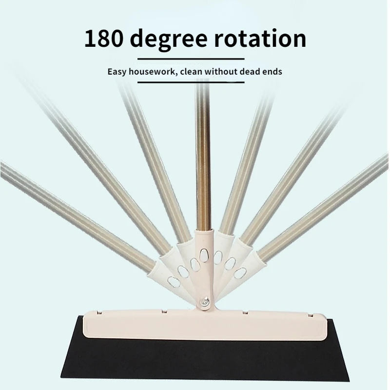 180° Magic Broom Floor Brush Scrub Brush with Adjustable Long Handle Scrubber With Stiff Bristles for Tile Cleaning
