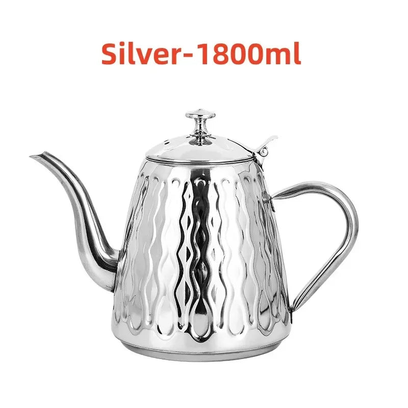 1800ml 304 Stainless Steel Kettle with Filter Teapot Home Outdoor Induction Cooker Pineapple Tea Kettle Chinese Tea Accessories