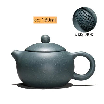 180ML Authentic Yixing Purple Clay Teapot Tradition Xishi Tea Pot Handmade Ball Hole Filter Tea Infuser Home Customized Teaware