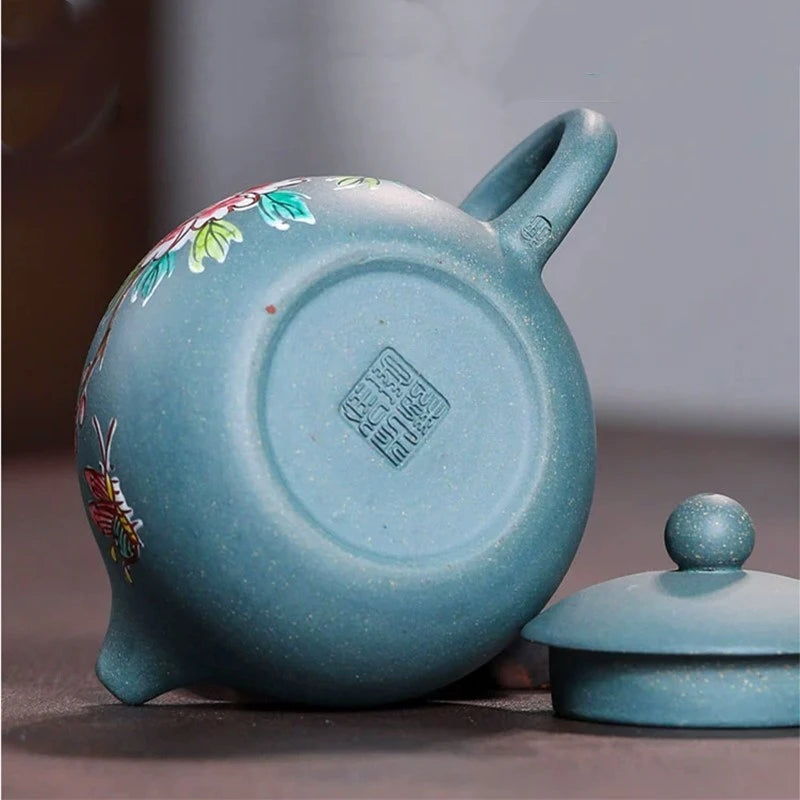 180ML Authentic Yixing Purple Clay Teapot Tradition Xishi Tea Pot Handmade Ball Hole Filter Tea Infuser Home Customized Teaware