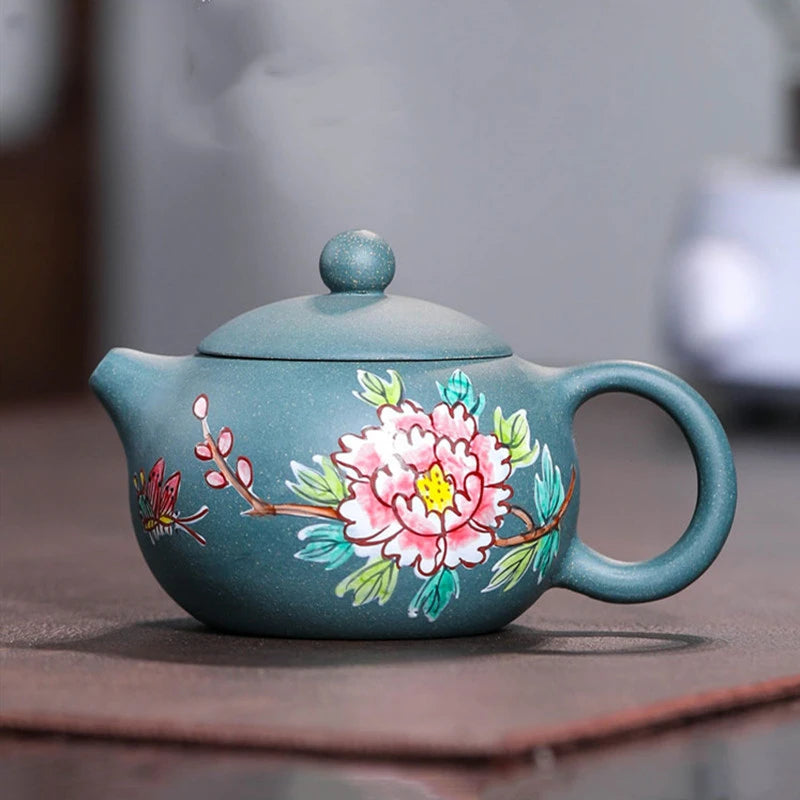 180ML Authentic Yixing Purple Clay Teapot Tradition Xishi Tea Pot Handmade Ball Hole Filter Tea Infuser Home Customized Teaware