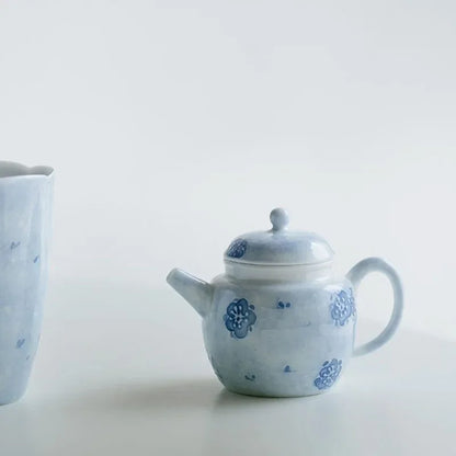 180ML Japanese Ceramic Handmade Teapot Kungfu Tea Set With Ball Infuser Single Teapot