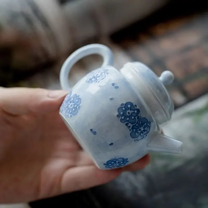 180ML Japanese Ceramic Handmade Teapot Kungfu Tea Set With Ball Infuser Single Teapot