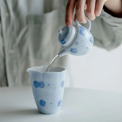 180ML Japanese Ceramic Handmade Teapot Kungfu Tea Set With Ball Infuser Single Teapot