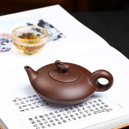 180ML Yixing Purple Clay Teapot Zisha Elephant Tea Pot Handmade Kung Fu Tea Set Teaware