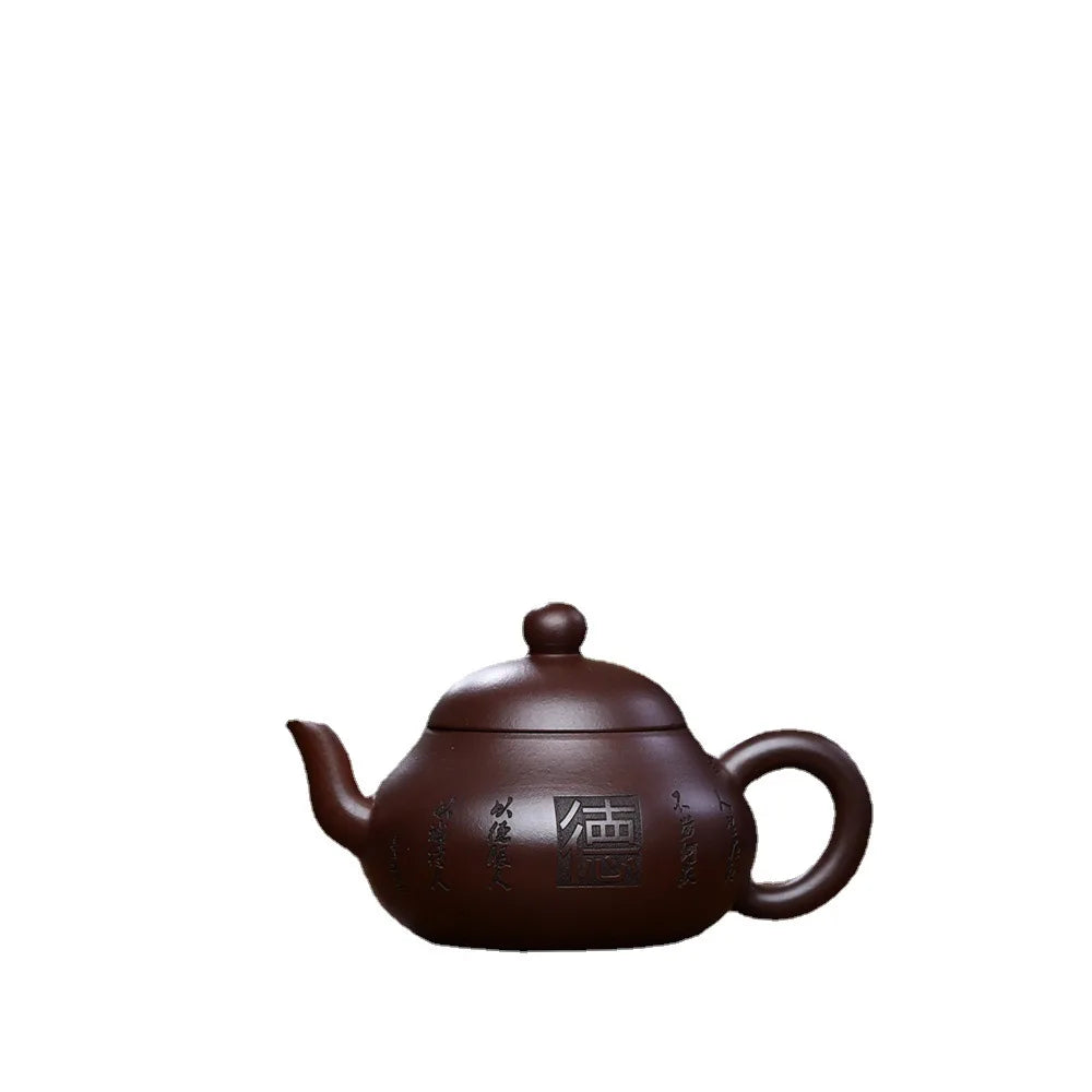 180cc Classic Yixing Purple Clay Tea Pot Zhu Mud 7 Hole Filter Beauty Kettle Handmade Custom Teapot Chinese Zisha Tea Infuser