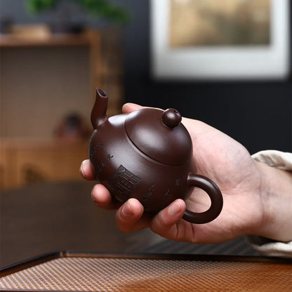 180cc Classic Yixing Purple Clay Tea Pot Zhu Mud 7 Hole Filter Beauty Kettle Handmade Custom Teapot Chinese Zisha Tea Infuser