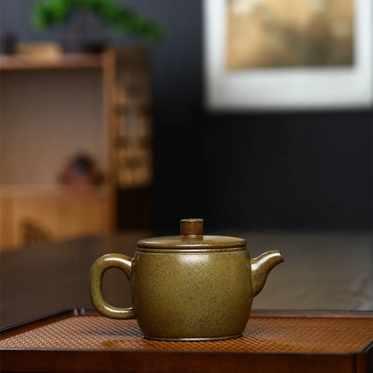 180cc Classic Yixing Purple Clay Teapot Raw Ore Green Mud Stone Scoop Kettle Chinese Filter Tea Infuser Tea Set Accessories