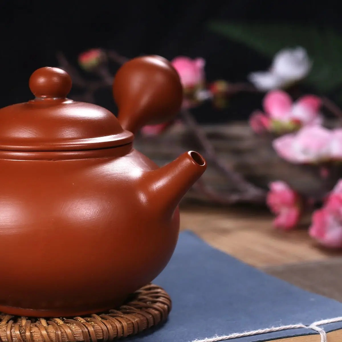 180cc  Teapot with Side-handle Pot Raw Ore Chaozhou Vermilion Red Mud Semi-Handmade Large Opening Easy To Get Tea Warm Tea Pot