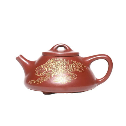 180cc Yixing Classic Tea Pot Purple Clay Stone Scoop Teapots Beauty Kettle Raw Ore Handmade Tea Set Authentic Tie Guanyin