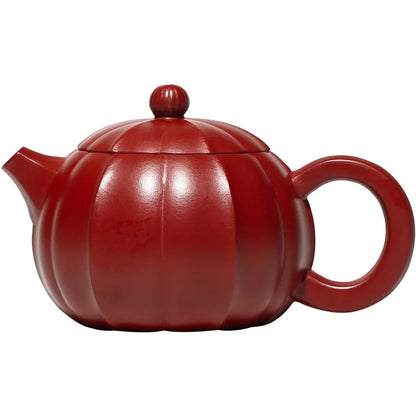 180cc Yixing Purple Clay Teapot Pumpkin Pot Zhu Mud Handmade Filter Tea Maker Chinese-style Purple Sand Tea Set