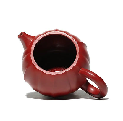 180cc Yixing Purple Clay Teapot Pumpkin Pot Zhu Mud Handmade Filter Tea Maker Chinese-style Purple Sand Tea Set