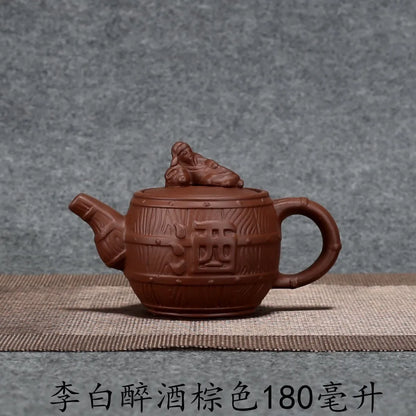 180cc Yixing Zisha Teapot Chinese Handmade Kungfu Tea Kettle Purple Clay Home Decor Pottery Teaware Set Tea Ceremony