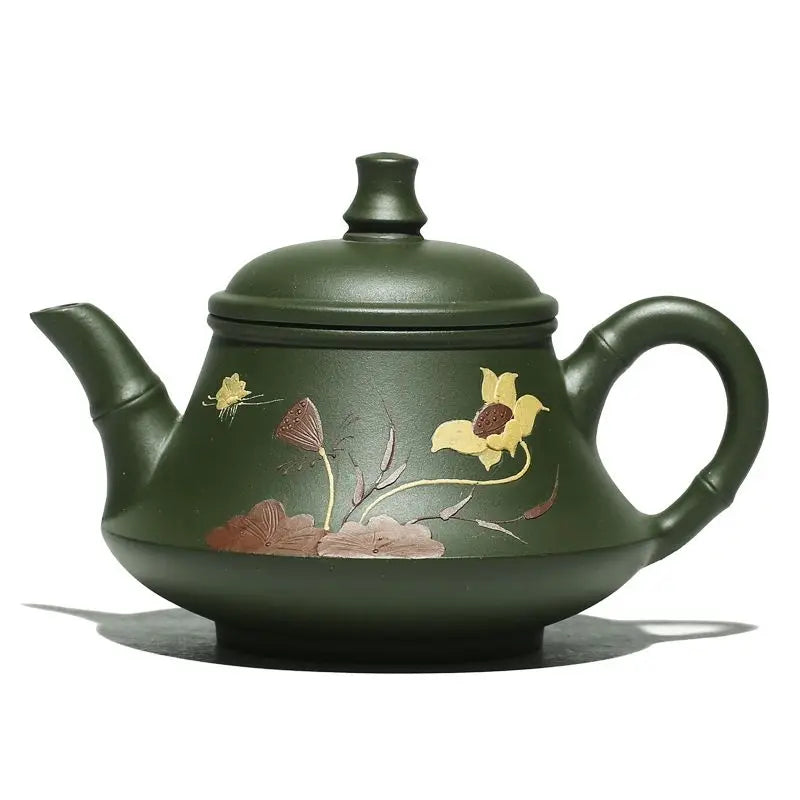 180ml&260ml Hand Painted Yixing Teapot Handmade Purple Clay Green Tea Pot Kung Fu Zisha Teapot Tea Set
