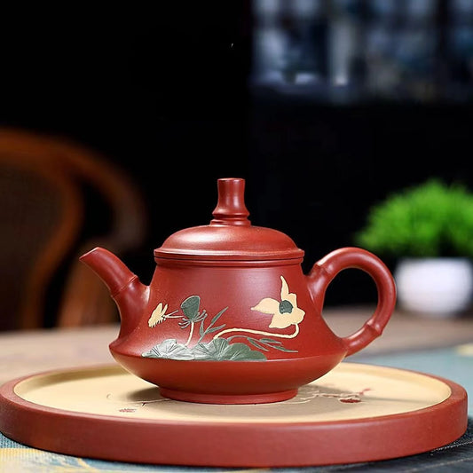 180ml&260ml  Yixing Teapot Handmade Purple Clay Small Capacity Traditional Chinese Kettle Puer Oolong Tea Set