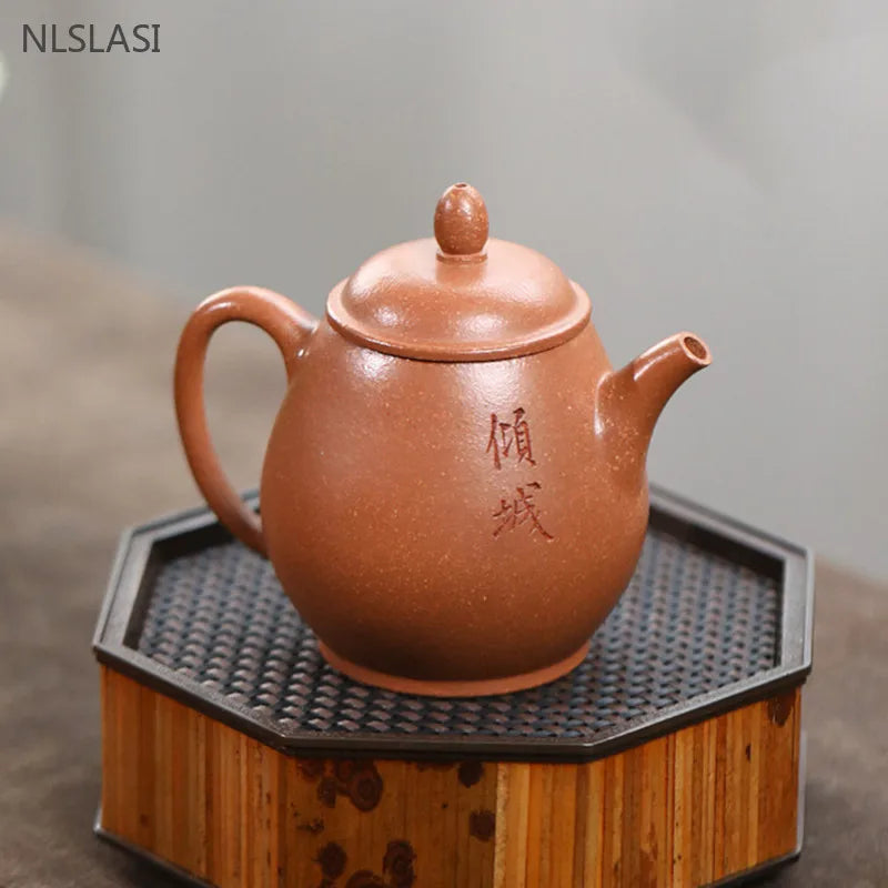 180ml Antique Yixing Purple Clay Tea Pot Hand-painted Beauty Filter Teapot Household Custom Tea Infuser Chinese Zisha Teaware