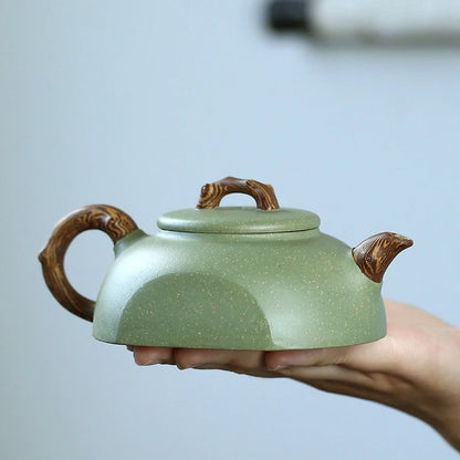 180ml Authentic Yixing Purple Clay Teapots Famous Handmade Tea Pot Raw Ore Bean Green Sand Kettle Chinese Zisha Tea Set Teaware