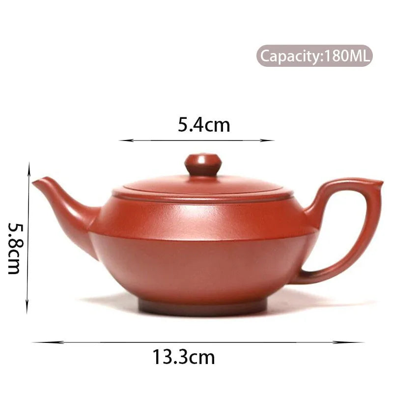 180ml Authentic Yixing Purple Clay Teapots Famous Handmade Tea Pot Raw Ore Dahongpao Mud Kettle Chinese Zisha Tea Set Teaware