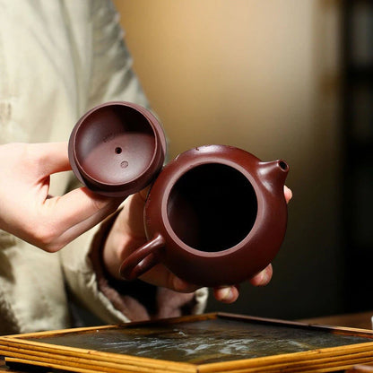 180ml Authentic Yixing Purple Clay Teapots Famous Handmade Xishi Tea Pot Raw Ore Purple Zhu Mud Kettle Chinese Zisha Tea Set