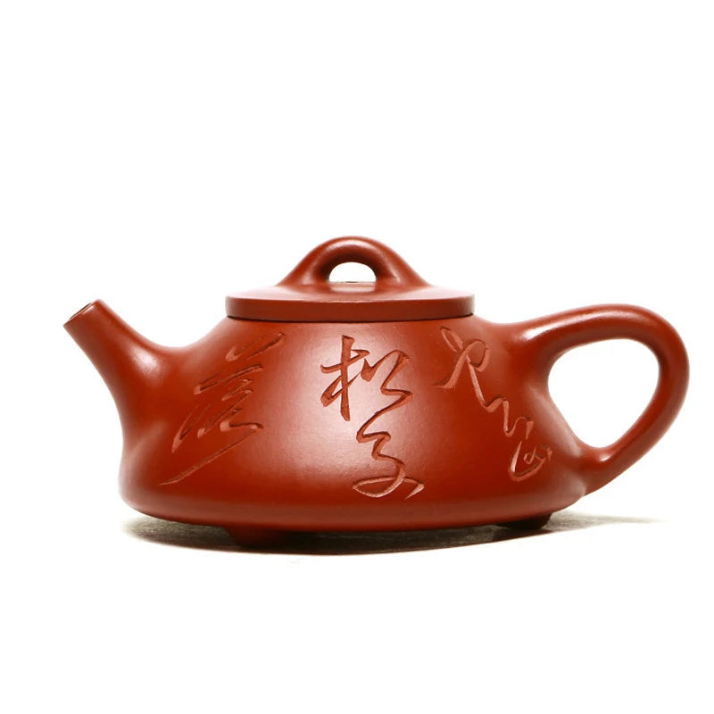 180ml Authentic Yixing Purple Clay Teapots Handmade Stone Scoop Tea Pot Raw Ore Dahongpao Beauty Kettle Chinese Zisha Tea Set