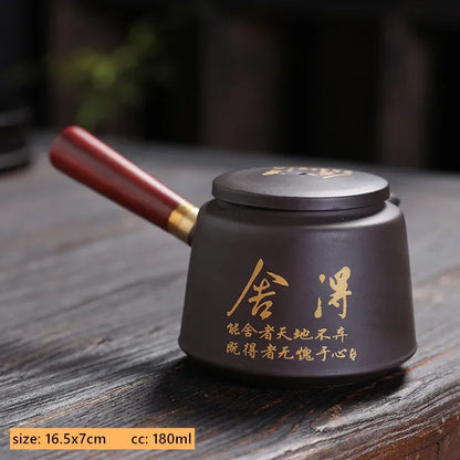 180ml Chinese Purple Clay Side Handle Tea Pot Retro Tea Accessories Home Beauty Tea Infuser Custom Zisha Teapot Filter Teaware