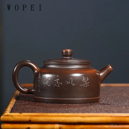 180ml Chinese Traditional Yixing Purple Clay Teapots Authentic Handmade Ball Hole Filtration Tea Pot Beauty Kettle Zisha Tea Set