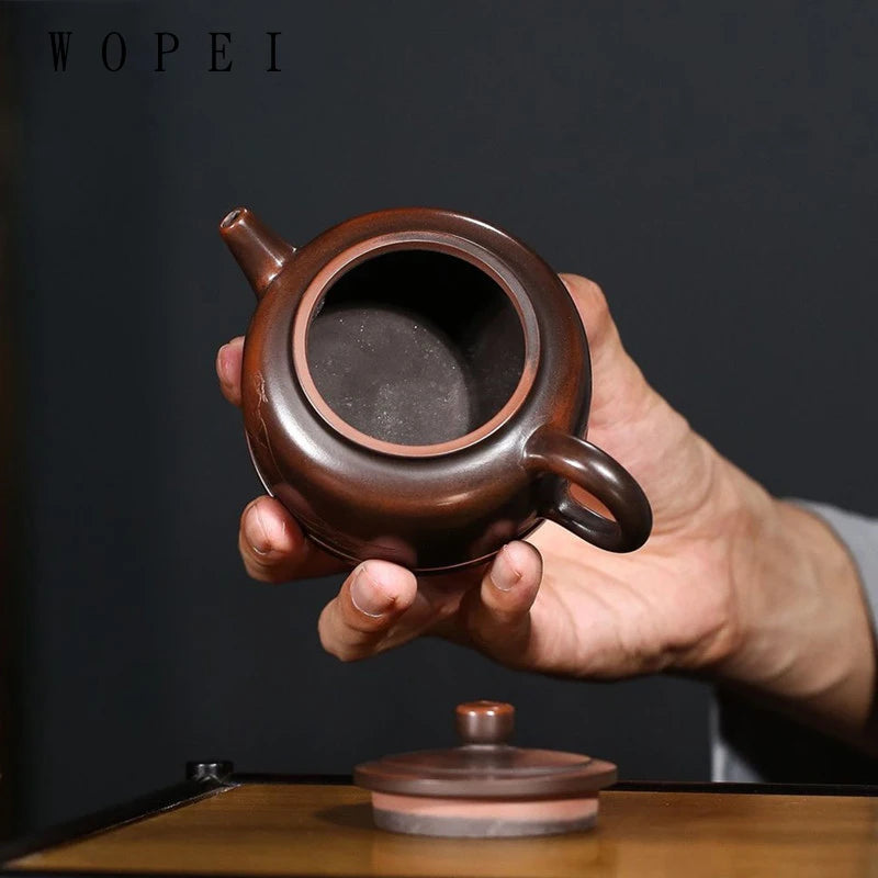 180ml Chinese Traditional Yixing Purple Clay Teapots Authentic Handmade Ball Hole Filtration Tea Pot Beauty Kettle Zisha Tea Set