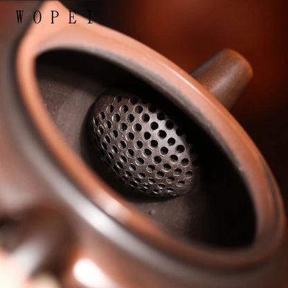 180ml Chinese Traditional Yixing Purple Clay Teapots Authentic Handmade Ball Hole Filtration Tea Pot Beauty Kettle Zisha Tea Set