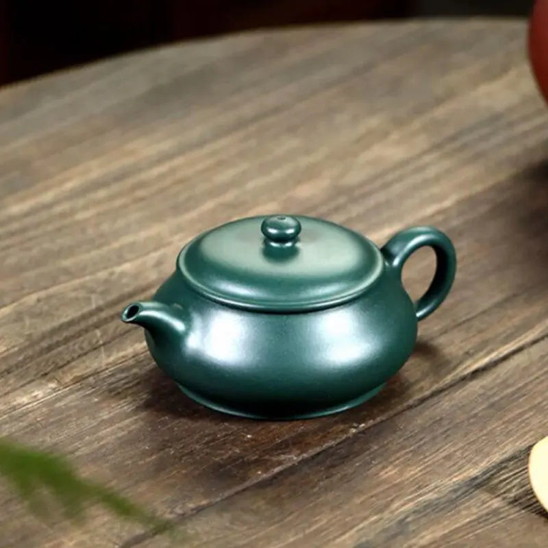 180ml Chinese Yixing Famous Purple Clay Teapot Handmade Tea Pot Raw Ore Green Mud Kettle High-end Zisha Tea Set Collection