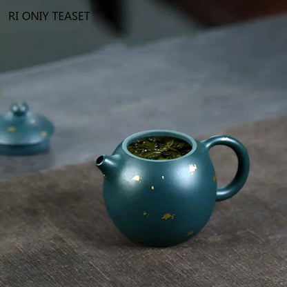 180ml Chinese Yixing High-end Purple Clay Teapots Beauty Kettle Famous Artists Handmade Dragon Egg Tea Pot Raw Ore Zisha Tea Set