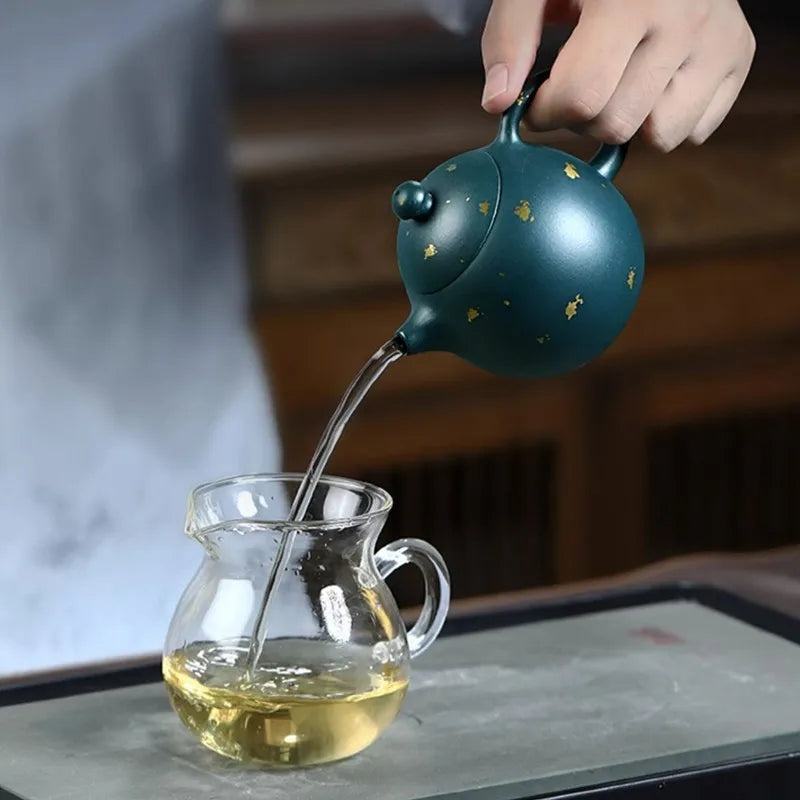 180ml Chinese Yixing High-end Purple Clay Teapots Beauty Kettle Famous Artists Handmade Dragon Egg Tea Pot Raw Ore Zisha Tea Set