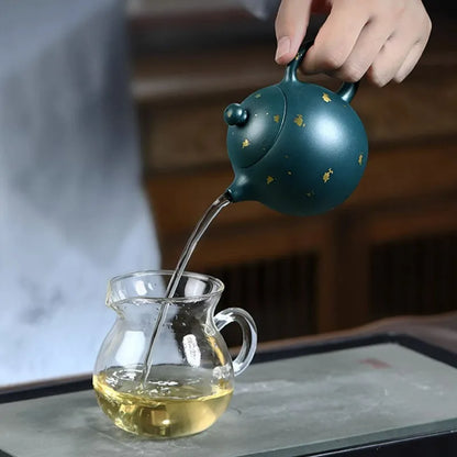 180ml Chinese Yixing High-end Purple Clay Teapots Beauty Kettle Famous Artists Handmade Dragon Egg Tea Pot Raw Ore Zisha Tea Set