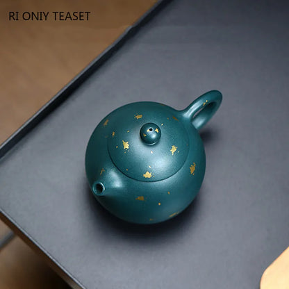 180ml Chinese Yixing High-end Purple Clay Teapots Beauty Kettle Famous Artists Handmade Dragon Egg Tea Pot Raw Ore Zisha Tea Set