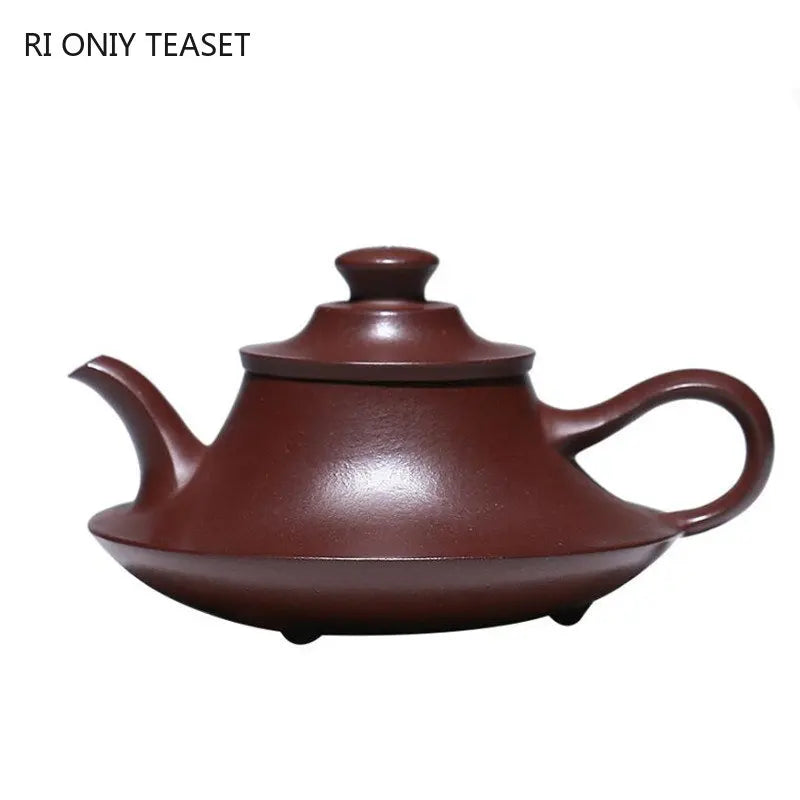 180ml Chinese Yixing High-end Purple Clay Teapots Famous Artists Handmade Tea Pot Raw Ore Dragon Blood Sand Kettle Zisha Tea Set