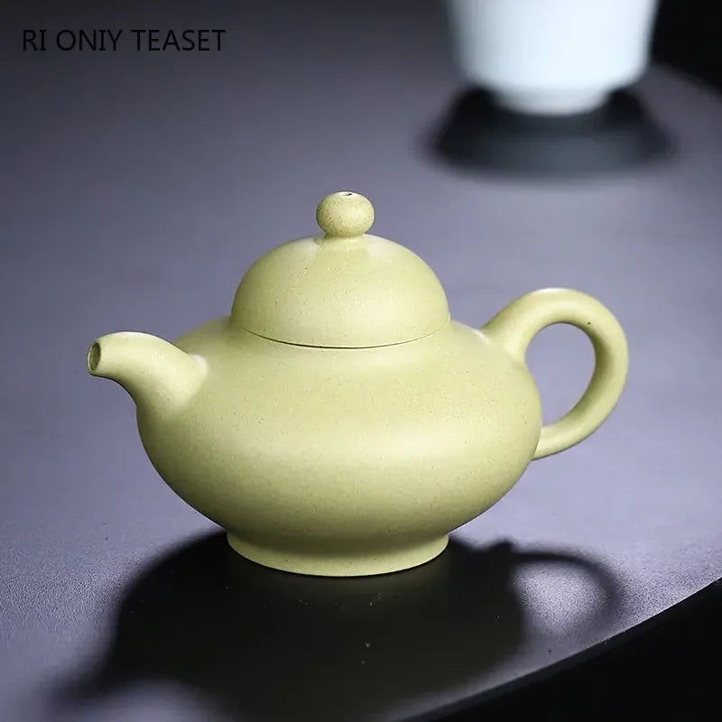180ml Chinese Yixing High-end Purple Clay Teapots Famous Handmade Tea Pot Raw Ore Green Mud Kettle Zisha Tea Set Collection Gift