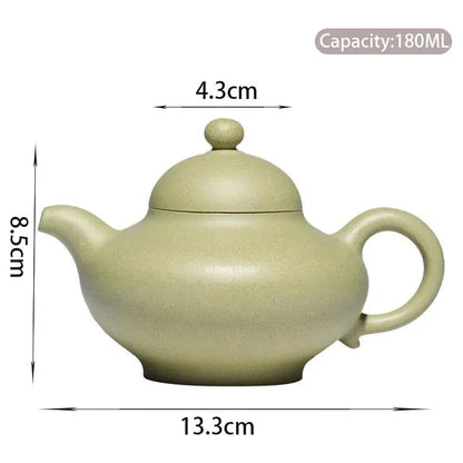180ml Chinese Yixing High-end Purple Clay Teapots Famous Handmade Tea Pot Raw Ore Green Mud Kettle Zisha Tea Set Collection Gift