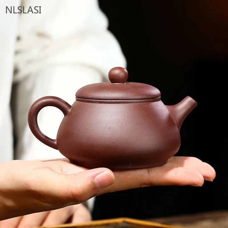 180ml Chinese Yixing Purple Clay Tea Pot Raw Ore Zhu Mud Filter Teaware Tradition Beauty Teapot Customized Zisha Tea Infuser