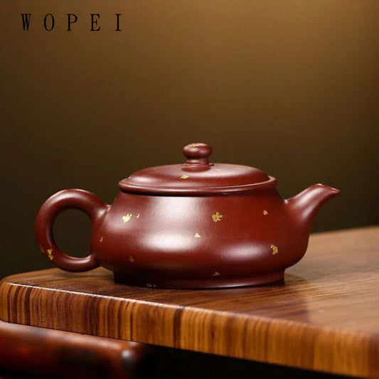 180ml Chinese Yixing Purple Clay Teapot Famous Handmade Tea Pot Raw Ore Purple Vermilion Mud Kettle Authentic Zisha Tea Set