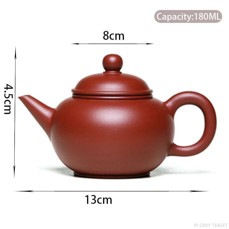 180ml Chinese Yixing Purple Clay Teapots Authentic Raw Ore Dahongpao Mud Tea Pot Kettle Famous Handmade Zisha Tea Set Teaware
