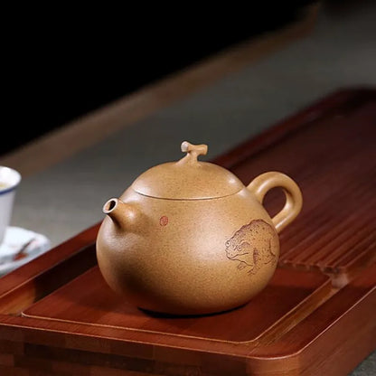 180ml Chinese Yixing Purple Clay Teapots Ball Hole Filter Handmade Raw Ore Section Mud Tea Pot Kettle High-end Zisha Tea Set
