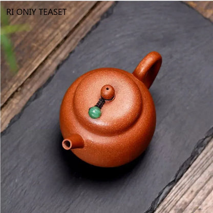 180ml Chinese Yixing Purple Clay Teapots Famous Artists Handmade Raw Ore Zisha Tea Pot Kettle High-end Tea Set Collection Gifts