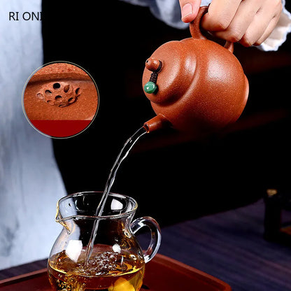 180ml Chinese Yixing Purple Clay Teapots Famous Artists Handmade Raw Ore Zisha Tea Pot Kettle High-end Tea Set Collection Gifts