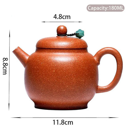 180ml Chinese Yixing Purple Clay Teapots Famous Artists Handmade Raw Ore Zisha Tea Pot Kettle High-end Tea Set Collection Gifts