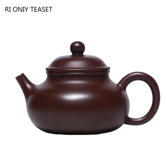 180ml Chinese Yixing Purple Clay Teapots Famous Artists Handmade Tea Pot Raw Ore Beauty Kettle Authentic Zisha Tea Set Teaware